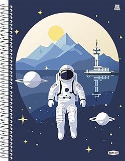 Caderno Universitário Animativa, 10 Matérias, Capa Dura, Bom D+ Masculino, 160 Folhas, Pacote com 4