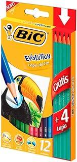 Lápis de Cor BIC Evolution, 12 cores + 4 Lápis de Escrever, 902545, 1 unidade