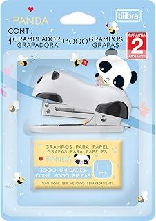 Tilibra - Grampeador 12 Folhas Mini Com Extrator Panda + 1000 Grampos Nº 10