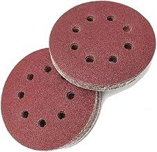 Kit 50 Disco de Lixa Fecho Aderente Pluma Vermelho 115mm Grão 60 - Starfer