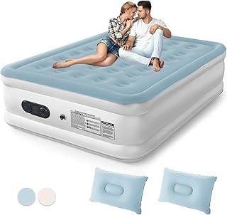 Colchão Inflável Casal VentoEco 200x152cm, Colchão Inflável Casal com Bomba Integrada Automática, Colchao Inflavel Casal com Bomba 45cm Altura Premium, Cochao de Casal Inflável com Massagem 3D