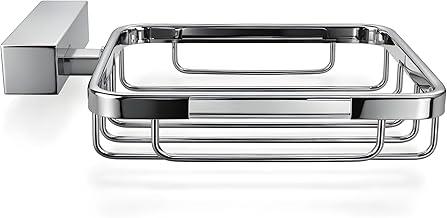 Saboneteira de Parede Inox 304 Cromada com Fixação por Parafusos Base Vazada para Banheiro e Box