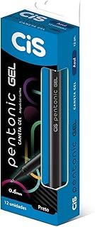 Caneta Gel Pentonic 0.6mm, Preta, Caixa com 12 unidades