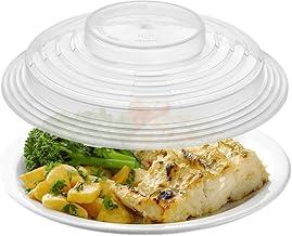 Tampa Protetora para Micro-ondas 25 cm Plástico Transparente Reutilizável Anti-Respingos