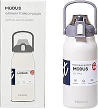 Garrafa Térmica Isolada a Vácuo De Aço Inoxidável 304 1700ML Grande Capacidade Com Canudo (Branco)