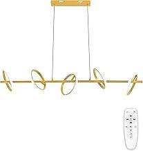 Luminária Pendente de LED Moderna e Regulável, Luminária Pendente Ouro 5 Circle, 3000K-6000K