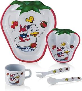 Kit Prato Para Refeição Baby Style Morango