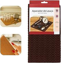 Aparador Tapete Escorredor de Louça Pia Espuma Absorvente Esteira Antiderrapante Alta Micro Fibra Porta Pratos Copos Secagem Rápida Bancada de Cozinha Rack de Pratos Talheres Panelas (Marrom Escuro)