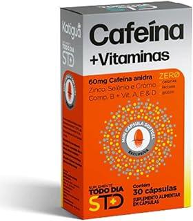 Katiguá, Energia, Cafeina Anidra, L-Arginina, Vitamina B6, STD, Sem sabor, 30 Cápsulas Softgel • 30 doses, Laranja