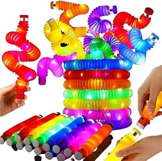 Pop Color Tubo LED Flexível Brilhante – Tubo Luminoso Colorido Infantil, Brinquedo Sensorial Extensível, Fidget Toy com Luz, Ideal para Festas e Lembrancinhas (12) com 10% de desconto por R$ 32,31 na amazon
