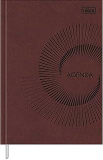 Tilibra - Agenda Executiva Costurada Diária 14,5 x 20,5 cm Prátika Permanente - Bordô