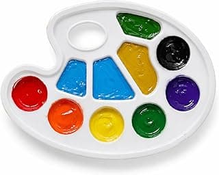 Godê Paleta Plástica Oval para Pintura Artística com 10 Cavidades 17cm x 17cm – Leve, Resistente e Fácil de Limpar – Ideal para Guache, Aquarela e Tinta Acrílica Escolar e Profissional com 12.57% de desconto por R$ 26,50 na amazon