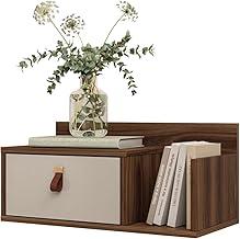 Mesa Cabeceira Suspensa Gaveta Nicho Puxador Couro 2 Lados