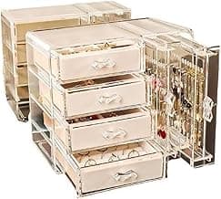 Organizador De Joias Acrilico Brincos Colares Joias Bijuteria de 4 Gavetas