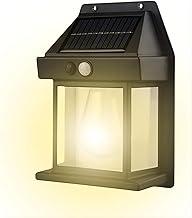 Luminária Solar Externa com Sensor de Presença e Design Vintage — Arandela LED para Muro, Jardim, Varanda e Garagem, Acendimento Automático, Impermeável, Preta
