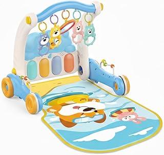 Andador com Piano e Tapete de Atividades Infantil 2 em 1 (Azul)
