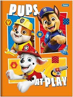 Kit de Cadernos Brochurão, Foroni, Capa Dura, Patrulha Canina, 48 Folhas, Pacote com 5