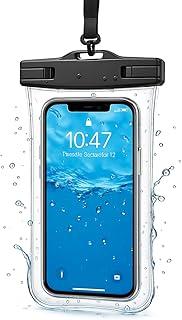 Capa Case para Celular a Prova de Água Impermeável Transparente Universal Proteção Completa IPX8 Sensível ao Toque Ideal para Praia Trilhas Piscina Viagens (Preto)