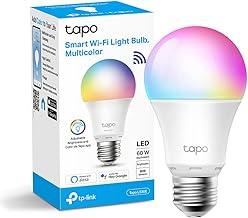 Tapo L530E, Lâmpada LED multicolorida inteligente smart WiFi, 806 lúmens, 8,3 W, sem necessidade de hub, controle remoto/aplicativo, 16 milhões de cores, cor RGB, Alexa e Google Home.