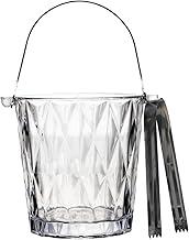 LYOR - Balde para Gelo de Vidro com Alça e Pegador Diamond 1L