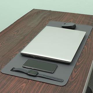 Desk Pad Mouse Pad Feroz Wf 90x40 e Porta Copos Cor:Cinza