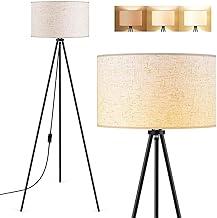 LucZeng Luminária De Chão, Abajur De Chão Tripé com 3 temperaturas de cor de 9W lâmpada Totalmente Regulável, 148cm Lâmpada de piso de LED para Quarto, Escritório, Sala de Aula, Dormitório