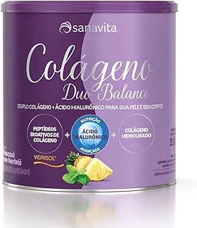 Sanavita - Colágeno com Ácido Hialurônico - Duo Balance - Sabor Abacaxi com Hortelã - 330g