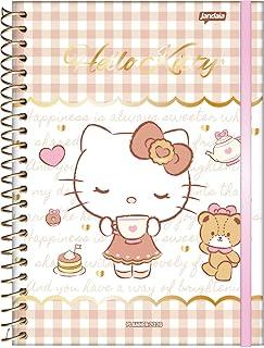 Jandaia - Planner Espiral 175X242mm CD 160Pgs Hello Kitty Bege Xadrez 2026 FSC
