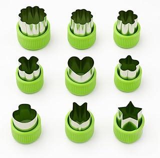 Cortador de Frutas, Legumes e Biscoitos 9 Peças Moldes Divertidos e Criativos para Massas Formatos Decorativos Ideal para Lanches Infantis, Cozinha Criativa e Confeitaria.