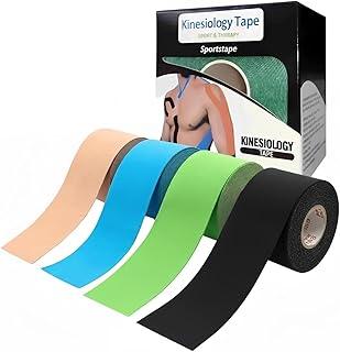 Fita Kinésio Tape Bandagem Elástica Adesiva Profissional 5cm x 5m, Ideal Para Fisioterapia, Recuperação Muscular, Lesões PREMIUM - Cores Sortidas