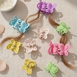 12 Presilha Pequena Piranha Borboleta Prendedor de Cabelo Cores de Verão Penteado Salão Formatura Casamento Festas Prender Cabelos Escola M MariS