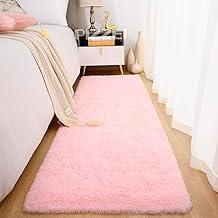 Tapete Felpudo Peludo de Luxo para Quarto, 3D Shaggy, Cinza, Super Macio, Decorativo (Rosa Claro)