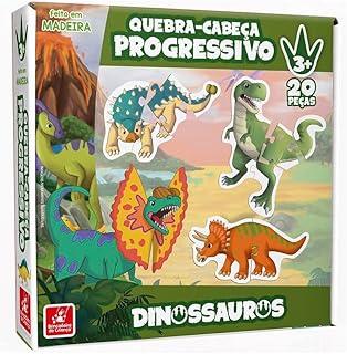 Brincadeira de Criança Quebra-Cabeça Infantil Progressivo Dinossauros