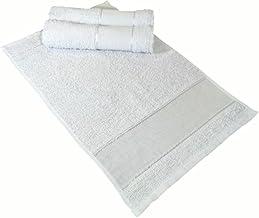 Kit 12 Toalha Lavabo Mão Com Barra em Etamine para Bordar Ponto Cruz (Branco)