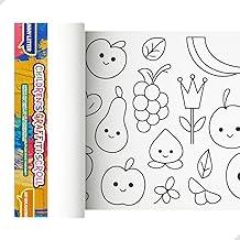 Mural Infantil de Pintar Adesivo 3mx39cm Desenhos Divertidos para Colorir Estimular Criatividade e Decorar | Ideal para Crianças Educação Arte e Diversão (1 Rolo Tema Frutinhas)