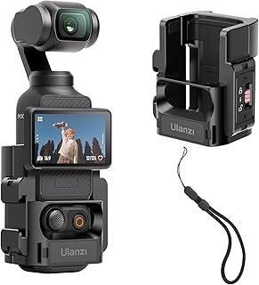 ULANZI Acessórios adaptadores de expansão PK-06 para DJI Osmo Pocket 3 - Suporte de metal para gaiola protetora de alumínio com 1/4 furos de parafuso/adaptador Gopro/sapata fria/liberação rápida de