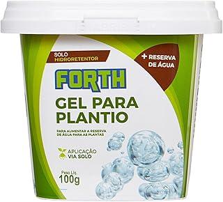 Forth Gel para Plantio, Hidrorretentor, Tecnologia de Liberação Controlada de Água, Polímero Superabsorvente, Rega, Balde, 100g