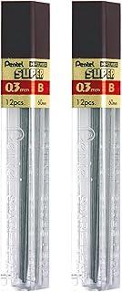 Pentel Grafite 0.3mm - B - 02 Tubos SM/300-B