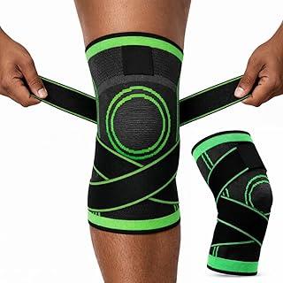 Joelheira Ortopédica de Compressão com Faixa Ajustável – Estabilizadora para Menisco e Articulação, Alívio da Dor no Joelho e Artrite, Ideal para Corrida, Academia, Crossfit e Esportes