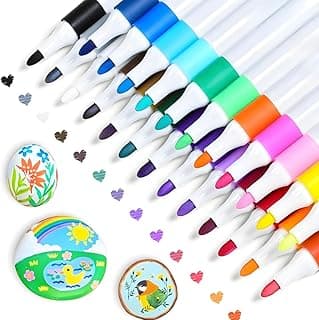 Marcadores de Tinta Acrílica, Ponta Média, Multicolorido, 24 Cores, Água Base, Resistente à Água, Superfícies Variadas, Criação Artística, Ac com 5.01% de desconto por R$ 42,46 na amazon