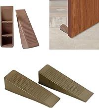 Kit 6 Calço Aparador de Porta Peças Trava Porta Proteção Batente Rolha Todos os Pisos Chão Anti Deslizante com Frisos Travador Cunha Anti Impacto Resistente Porta de Correr (Tradicional)