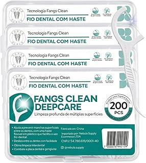 Kit Fio Dental Com Haste Suporte Plástico Palitos Interdental Fácil de Usar Limpeza Profunda Kit /200/400 unidades (200)