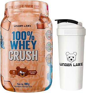 Combo Under Labz - 100% Whey Protein Crush - 900g - Sabor Dulce de Leche + Coqueteleira