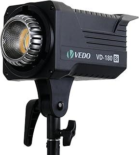 Luz de estúdio para fotografia, luz de vídeo, temperatura de cor dupla, sistema de dissipação de calor integrado, potência de saída de 180 W, 220V,8 modos de efeito de cena com visor digital