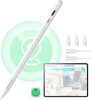 ESR Geo Digital iPad Pencil Findmy compatível com Apple iPad 2018-2025, com atalhos fáceis para Apple iPad A16/10/9/8 e Air 13/11 e Pro 12.9/13/11 e Mini 7/6/5, branco (sem carregamento sem fio)