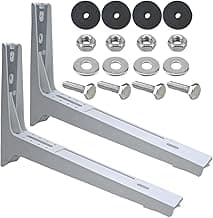 Suporte Ar Condicionado 7.000 a 12.000 BTUs – Fibra Reforçada Não Enferruja - 450mm - Cor Branco – Para Unidade Externa Condensadora – Com Parafusos e Buchas