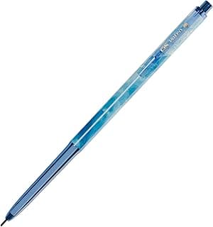 Caneta Esferográfica Retrátil CIS Petra Slim 0.7mm, Corpo Decorado, Escrita Suave – Azul, Caixa com 12 Unidades