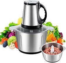 Multiprocessador de Alimentos Elétrico 3L Triturador 110v Aço Inoxidável 850W 4 Lâminas Moedor de Carne e Legumes Tigela Removível