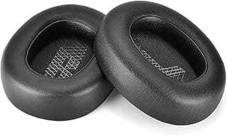 Almofadas Espuma Para Fone de Ouvido Jbl Live 770nc 770 Nc (Preto Couro Sintetico)