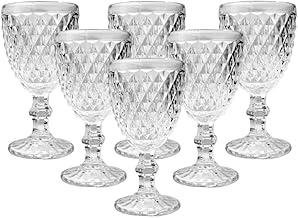 Jogo De Taças Com 6 Peças Vidro Transparente 300ml (TRANSPARENTE)